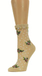 Flowers Bunch Custom Sheer Socks with beads - Global Trendz Fashion®