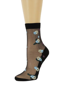 Dazzling Flowers Sheer Socks - Global Trendz Fashion®