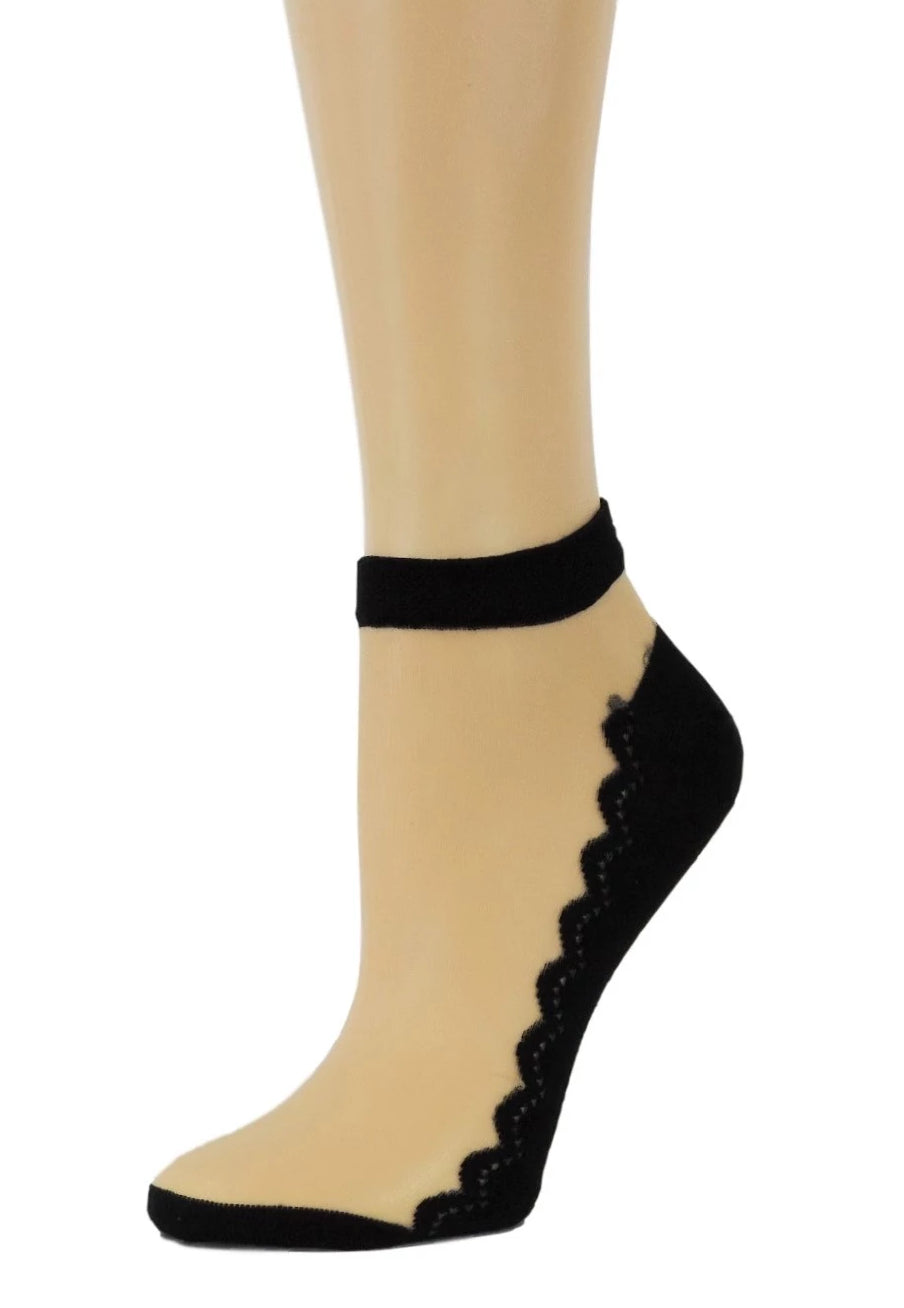 Sleek Black Ankle Sheer Socks - Global Trendz Fashion®