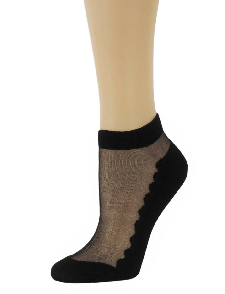 Elegant Black Ankle Sheer Socks - Global Trendz Fashion®