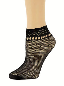 Soft Black Ankle Mesh Socks - Global Trendz Fashion®