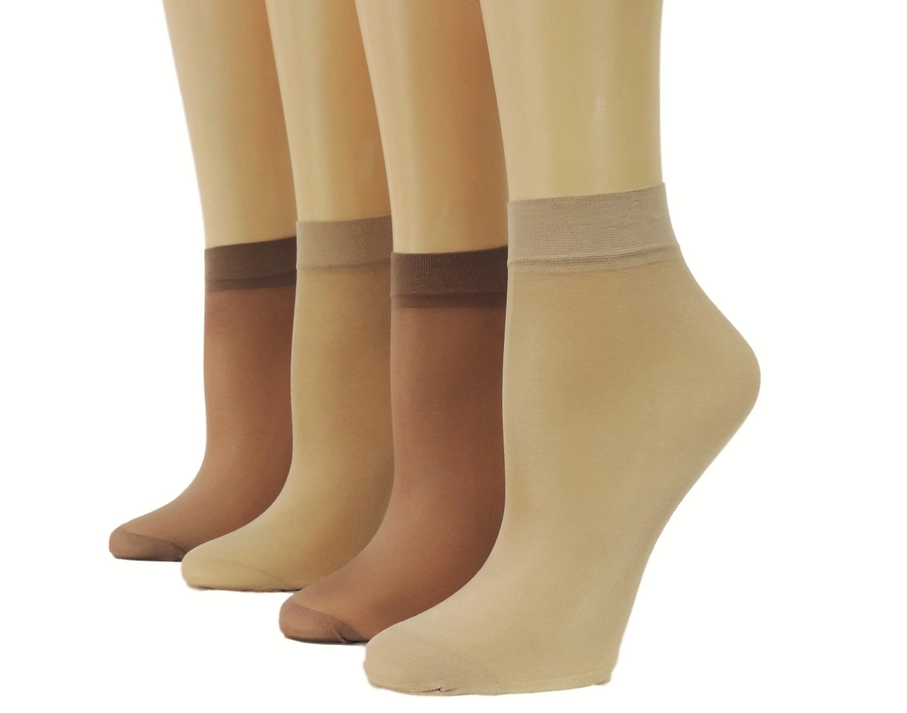 Brown/Biege Nylon Socks (Pack of 10 Pairs) - Global Trendz Fashion®