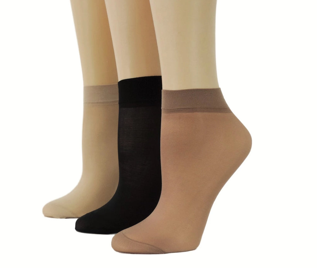 Brown/Beige/Black Nylon Socks (Pack of 10 pairs) - Global Trendz Fashion®