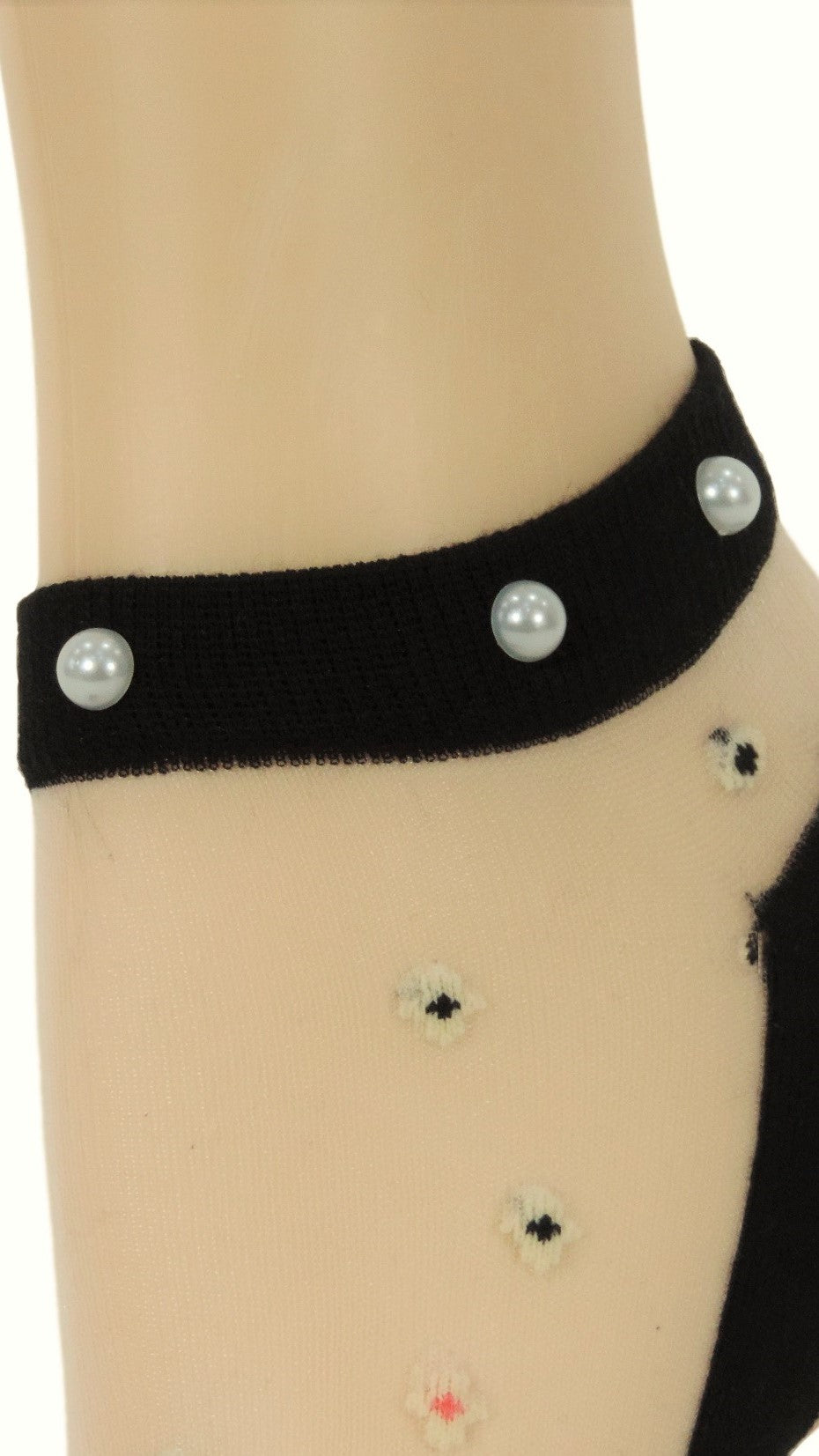 Royal Chandelier Ankle Custom Sheer Socks with beads - Global Trendz Fashion®