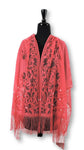 Handmade Blush Red Net Scarf - Global Trendz Fashion®