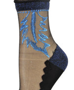 Blue Henna Sheer Socks - Global Trendz Fashion®