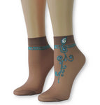 Elegant Henna Sheer Socks - Global Trendz Fashion®
