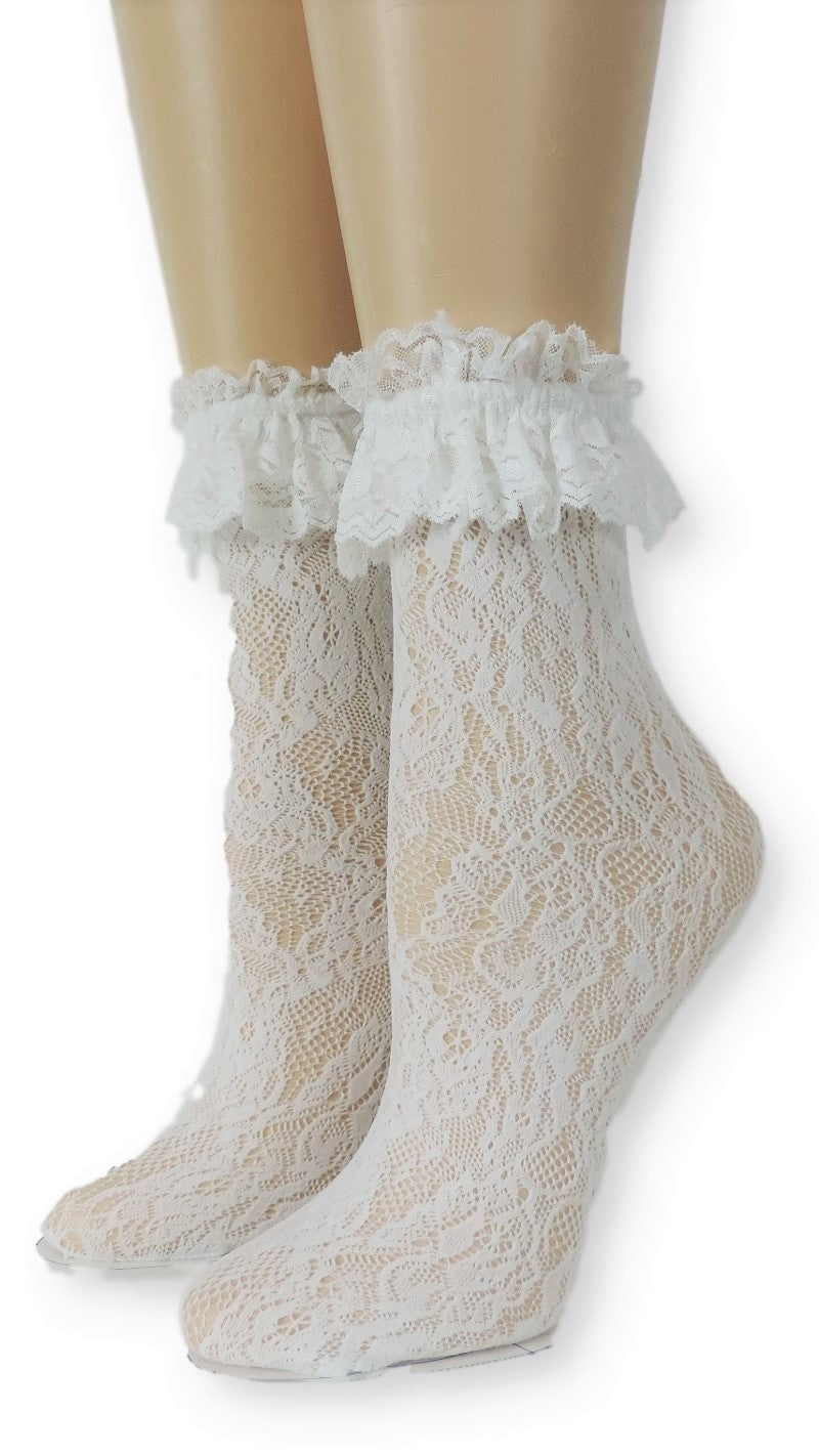 Royal White Lace Socks - Global Trendz Fashion®