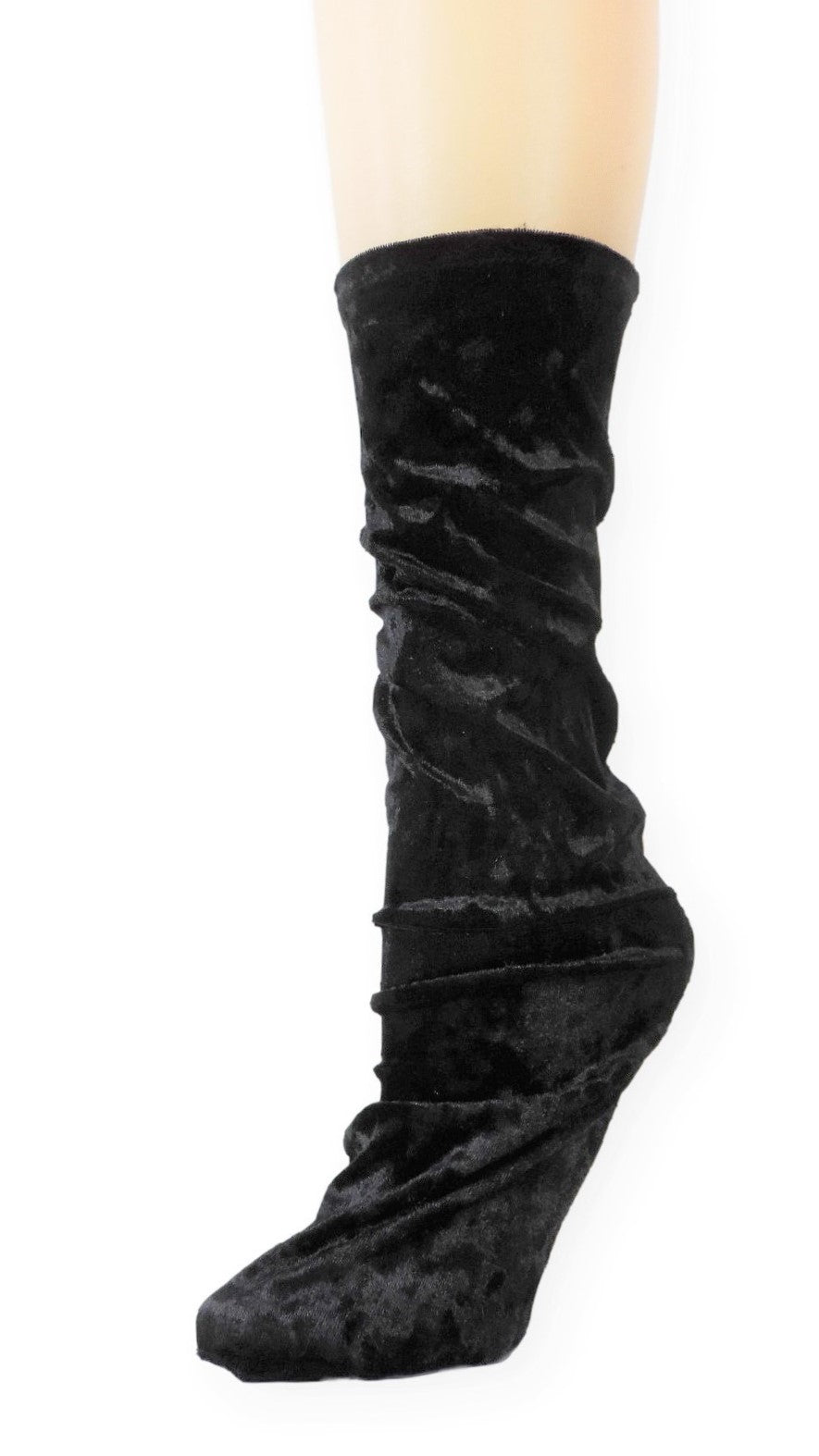 Black Crushed Velvet Socks - Global Trendz Fashion®