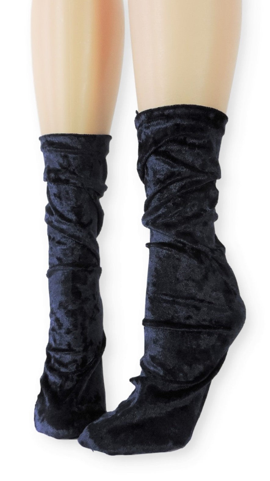 Violet Crushed Velvet Socks - Global Trendz Fashion®