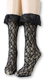 Midnight Mesh Socks with edging lace - Global Trendz Fashion®
