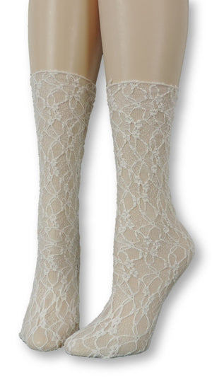 Cream Mesh Socks - Global Trendz Fashion®