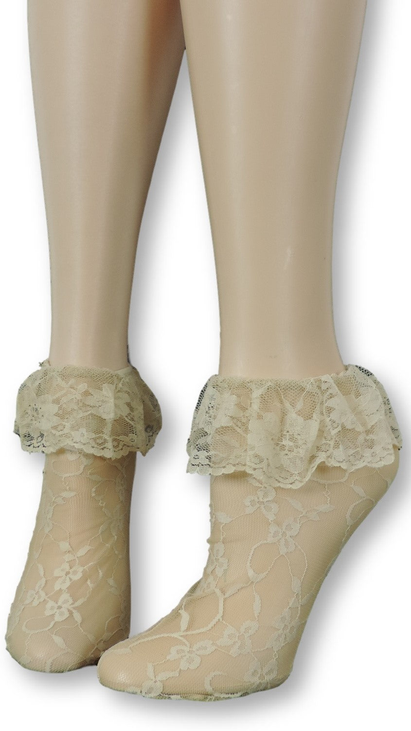 Golden Mesh Socks with edging lace - Global Trendz Fashion®