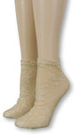 Light Oak Mesh Socks with frill - Global Trendz Fashion®