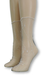 White Quartz Tulle Socks - Global Trendz Fashion®