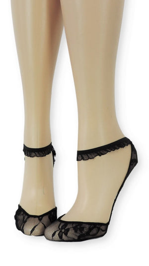 Ankle Mesh Socks with Frill strap - Global Trendz Fashion®