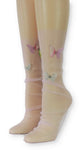 Lavender Tulle Socks with Butterflies - Global Trendz Fashion®