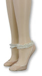 Peach Ankle Sheer Socks with Antique Lace - Global Trendz Fashion®