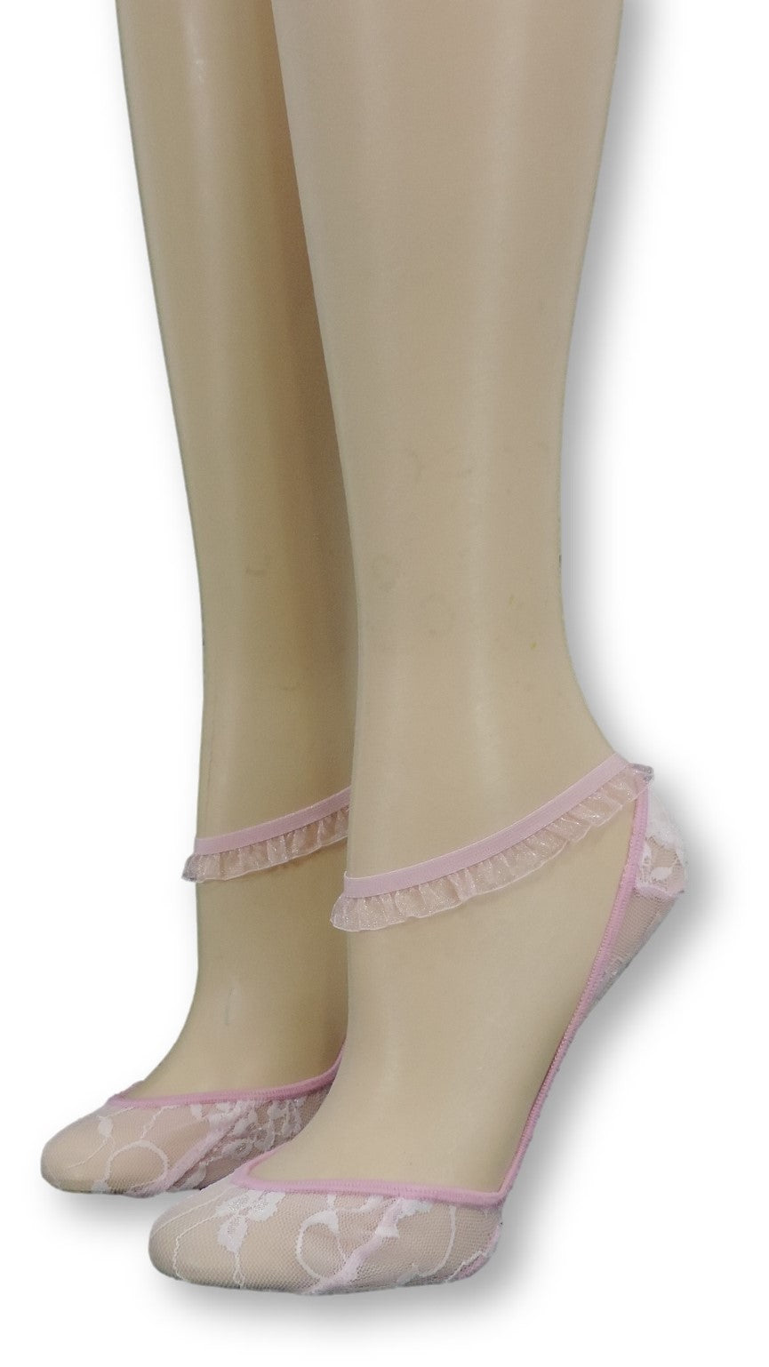 Flamingo Ankle Mesh Socks with Frill - Global Trendz Fashion®