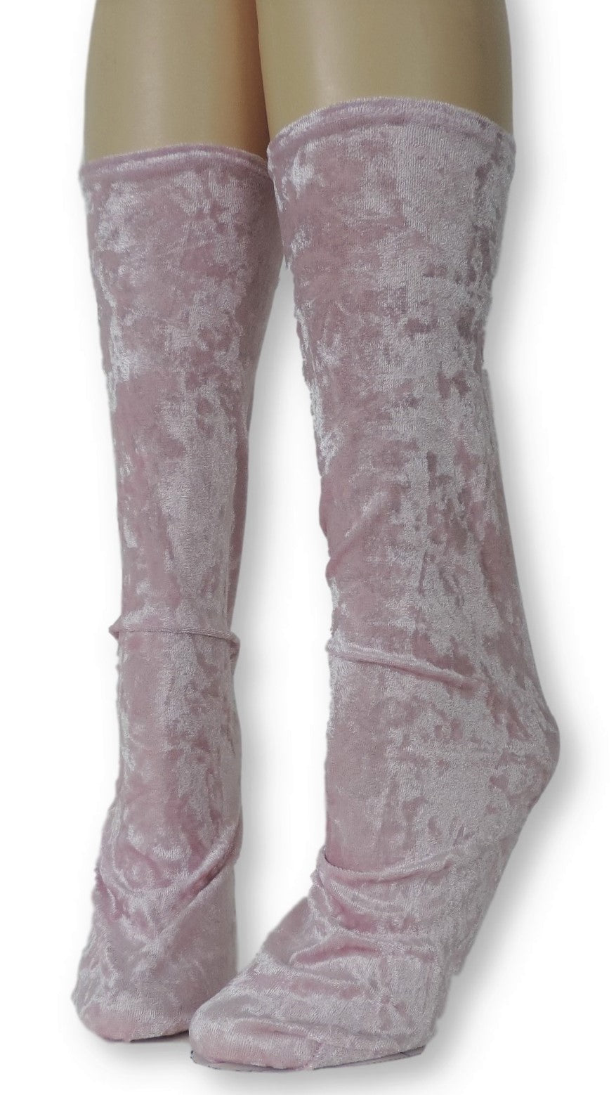 Mauve Crushed Velvet Socks - Global Trendz Fashion®