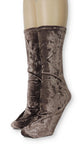 Brown Crushed Velvet Socks - Global Trendz Fashion®
