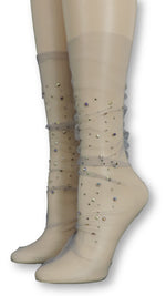 Dazzling Tulle Socks with crystals - Global Trendz Fashion®