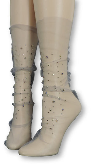 Dazzling Tulle Socks with crystals - Global Trendz Fashion®