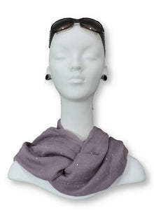 Lavender Embellished Viscose Scarf - Global Trendz Fashion®