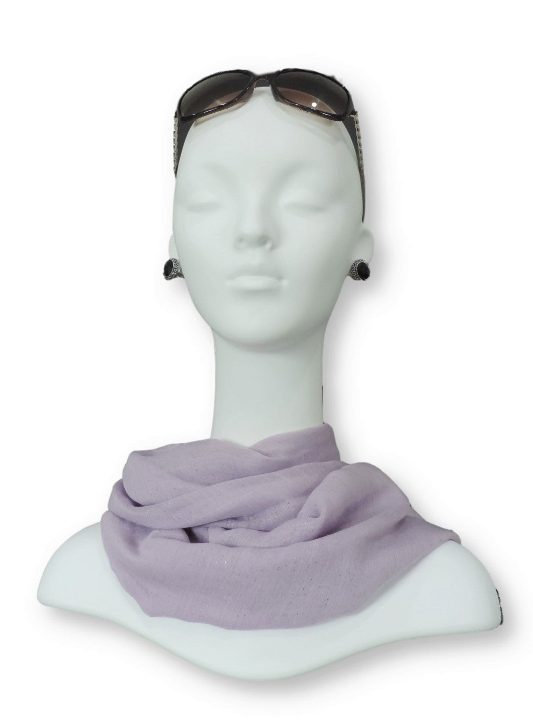 Light Purple Glitter Viscose  Scarf - Global Trendz Fashion®