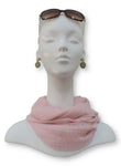 Cute Pink Cotton Pleated Scarf - Global Trendz Fashion®
