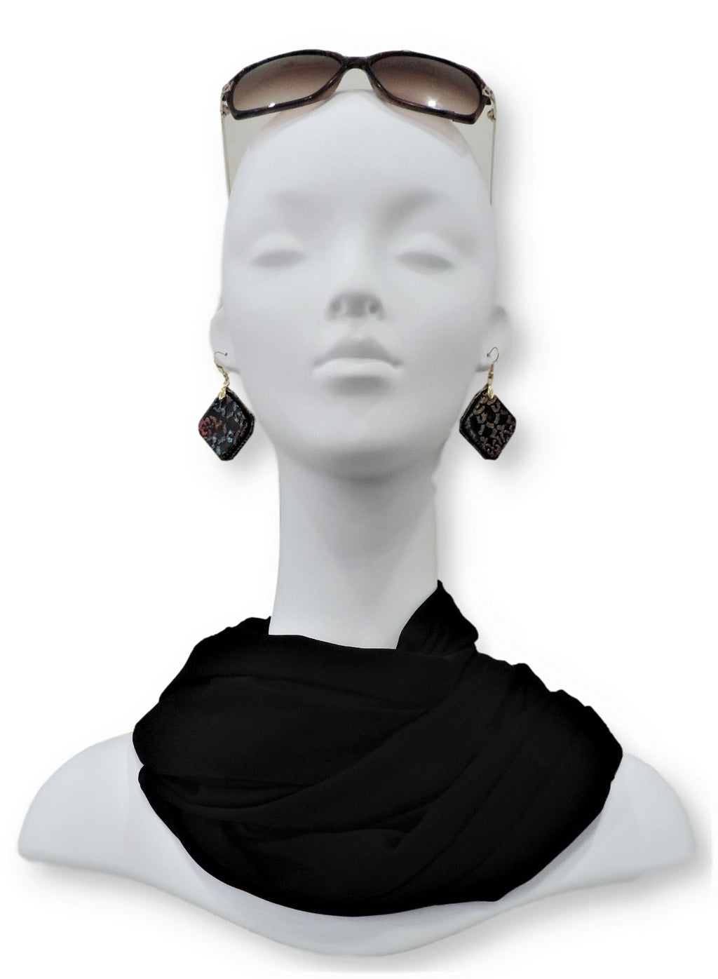 Black Chiffon Scarf - Global Trendz Fashion®