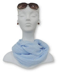 Sky Blue Crinkle Pearl Scarf - Global Trendz Fashion®