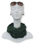 Dark Green Crinkle Pearl Scarf - Global Trendz Fashion®