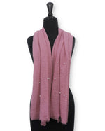 Existing Pink Crinkle Pearl Scarf - Global Trendz Fashion®