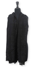 Black Sparkle Cotton Scarf - Global Trendz Fashion®