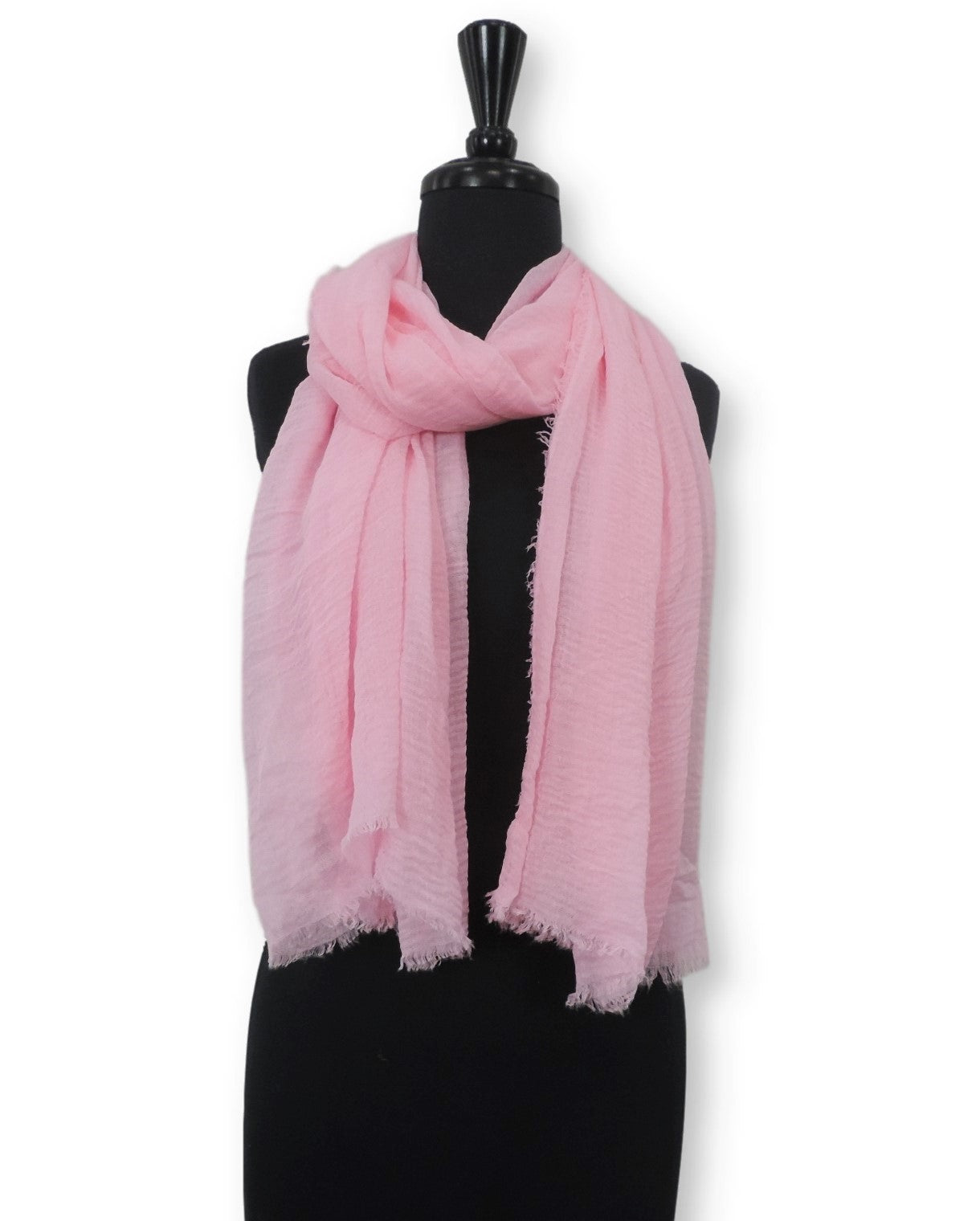 Baby Pink Bubble Cotton Scarf - Global Trendz Fashion®