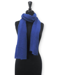 Royal Blue Cotton Wrinkle Scarf - Global Trendz Fashion®
