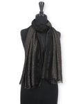 Black Shimmer Cotton Scarf - Global Trendz Fashion®