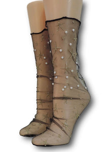 Starfish Tulle Socks with beads