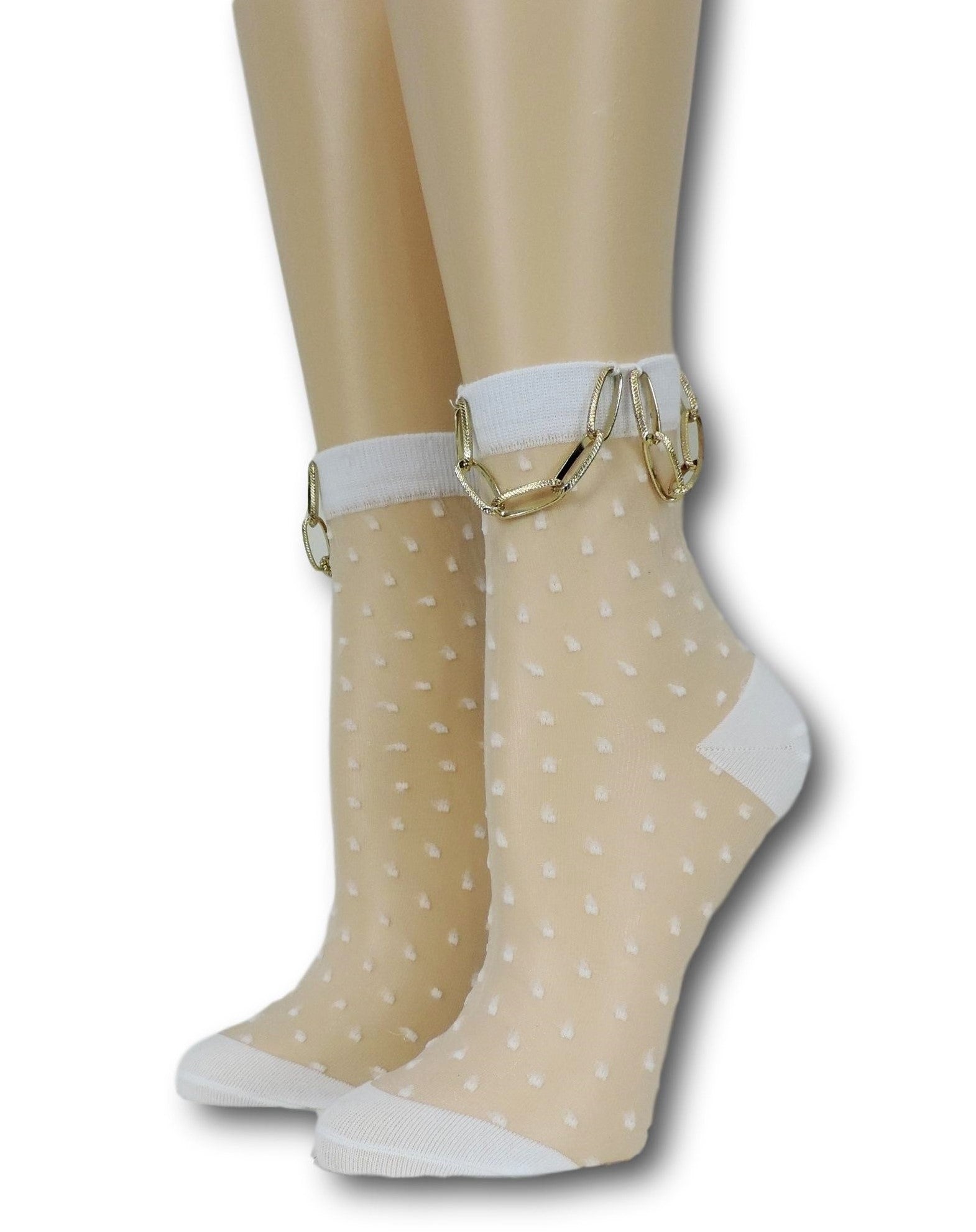 Polka Dot Hip Hop Socks with Chain - Global Trendz Fashion®
