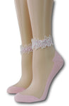 Baby Pink Ankle Sheer Socks