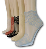 Rose Sheer Socks (Pack of 5 Pairs)