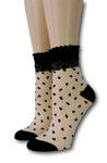 Black Royal Dotted Sheer Socks