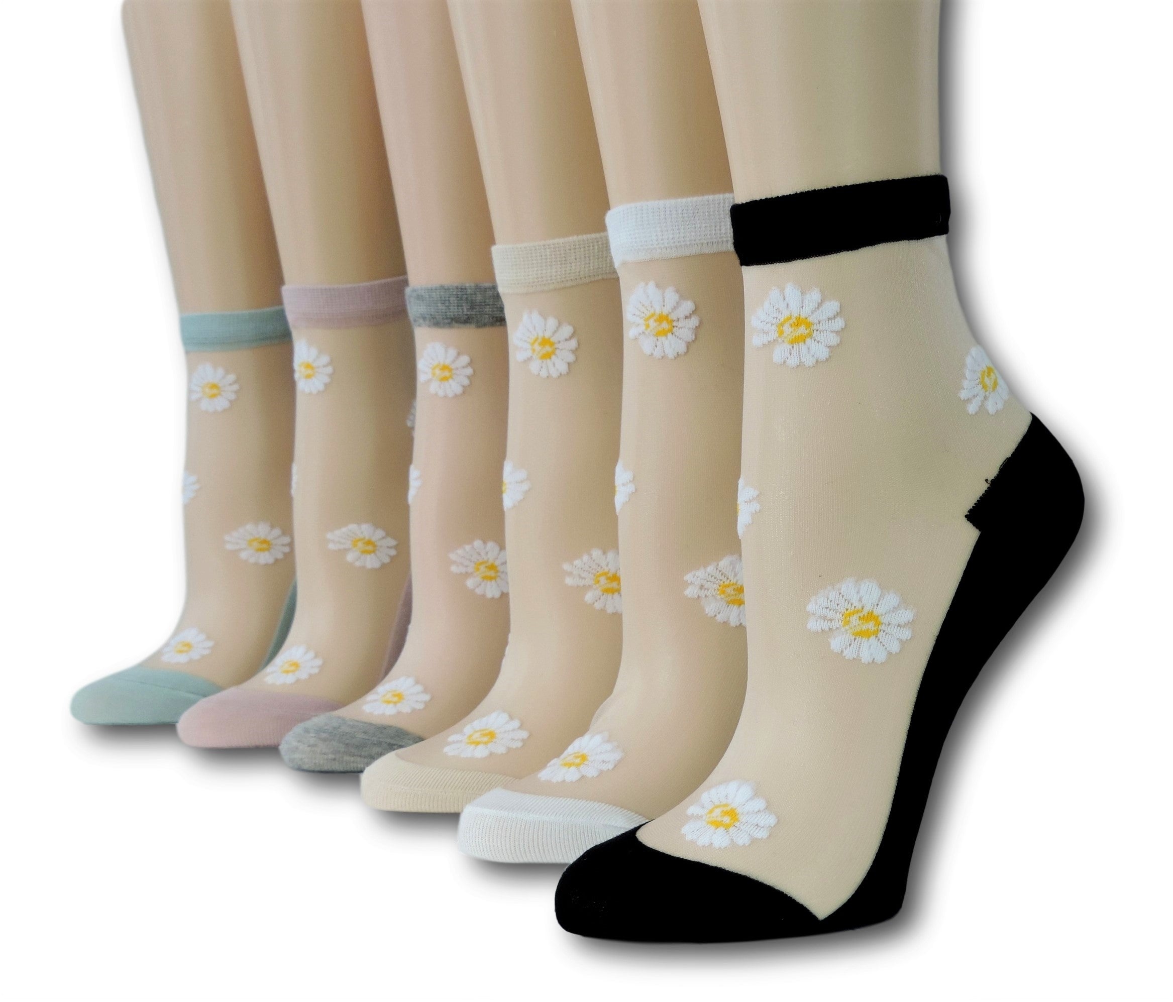 Sunflower Sheer Socks (Pack of 6 Pairs)