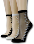 Seamless Floral Sheer Socks (Pack of 3 Pairs)