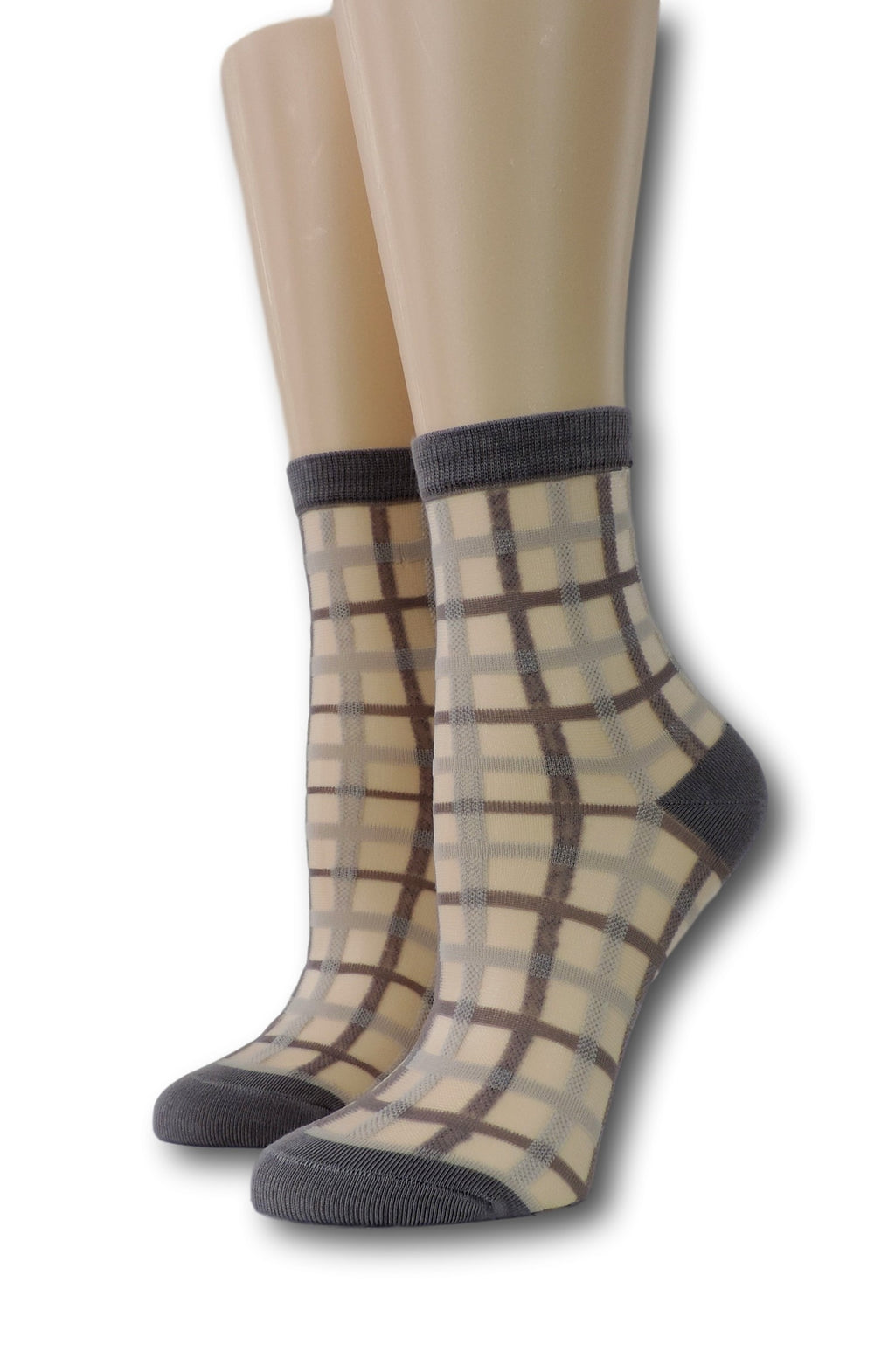 Grey Vintage Sheer Socks