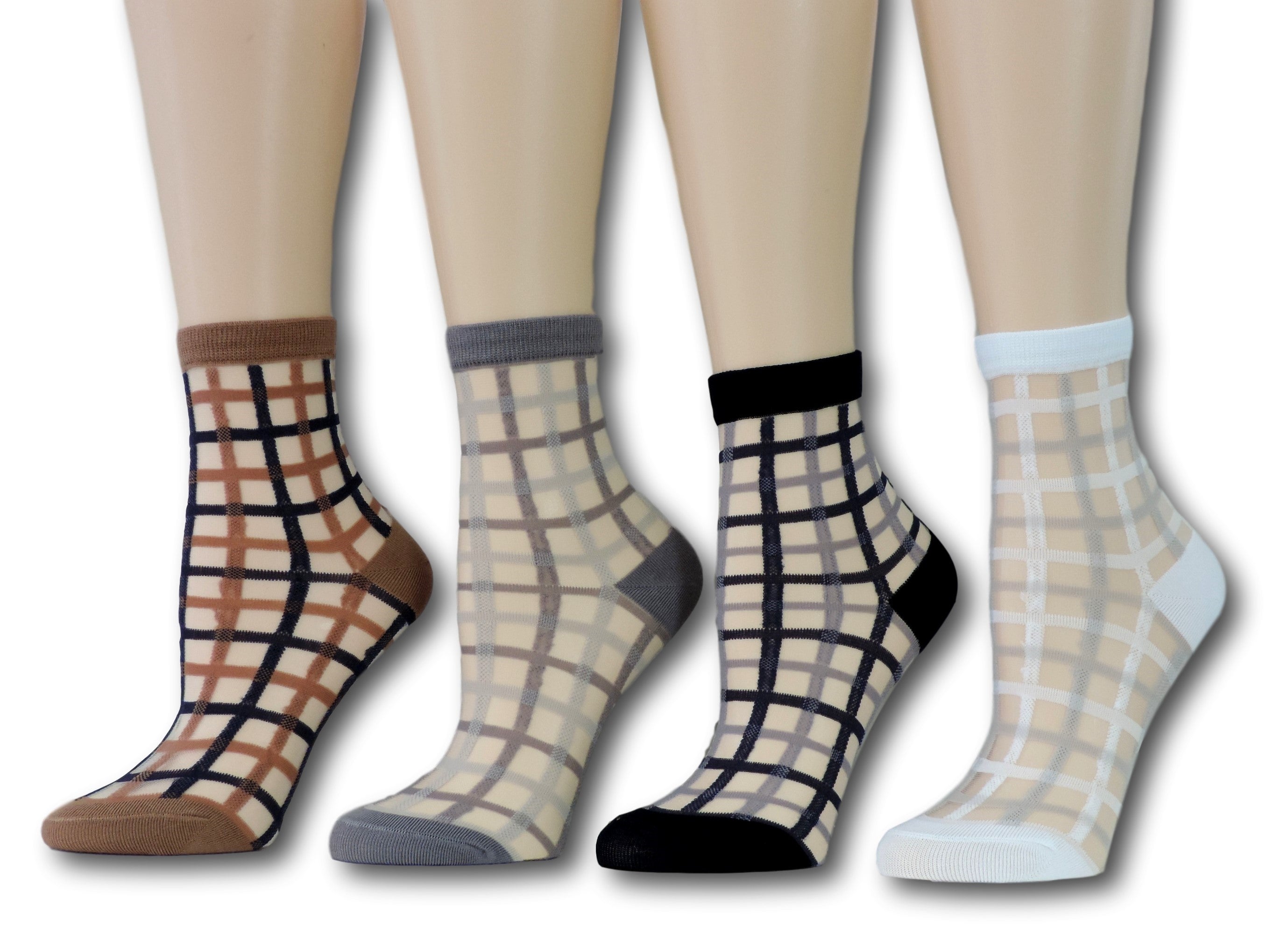 Vintage Sheer Socks (Pack of 4 Pairs)