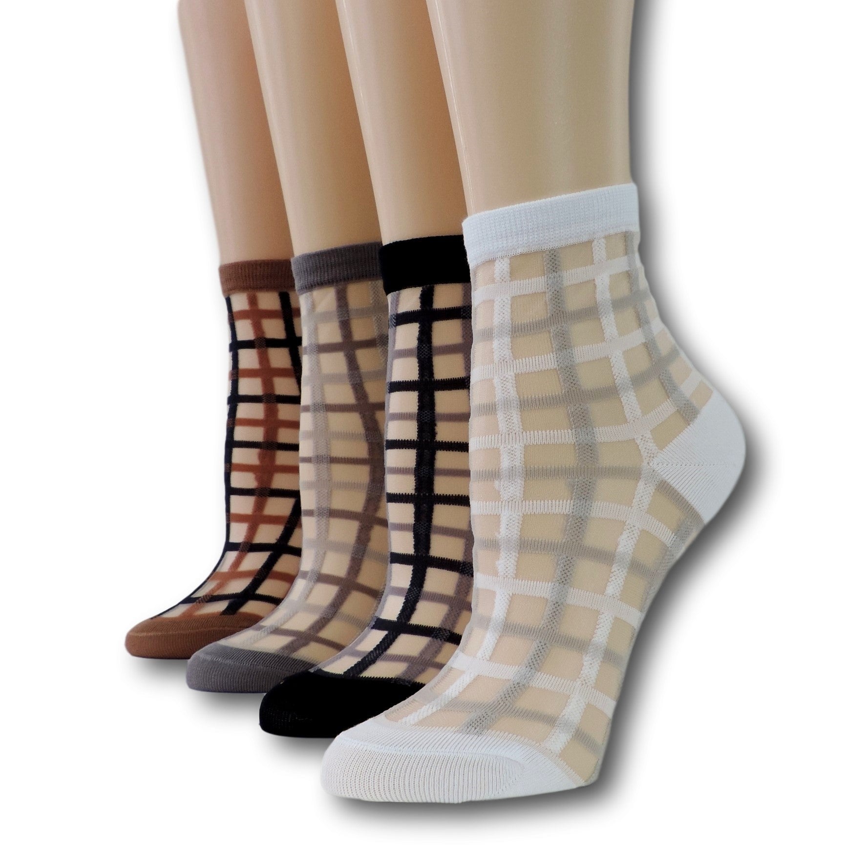 Vintage Sheer Socks (Pack of 4 Pairs)