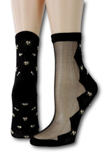 Onyx Zig Zag Sheer Socks