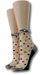 Multi Dotted Sheer Socks with beads